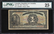 COLOMBIA. Republica de Colombia. 1 Peso Oro, 20.7.1915. P-321. PMG Very Fine 25.

Estimate: $100.00 - $200.00