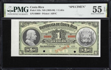 COSTA RICA. Republica de Costa Rica. 1 Colon, ND (1905-06). P-142s. Specimen. PMG About Uncirculated 55 EPQ.
PMG Comments "Selvage Included."

Esti...