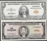 DOMINICAN REPUBLIC. Lot of (2). Banco Central de la Republica Dominicana. 1 Pesos Oro, ND (1957-65). P-71a & 99a. Very Fine.

Estimate: $50.00 - $10...