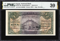 EGYPT. National Bank of Egypt. 5 Pounds, 3.1.1925. P-19a. PMG Very Fine 30.

Estimate: $200.00 - $400.00