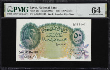 EGYPT. National Bank of Egypt. 50 Piastres, 16.5.1951. P-21e. PMG Choice Uncirculated 64.

Estimate: $200.00 - $400.00