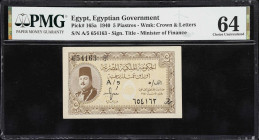 EGYPT. Royal Government of Egypt. 5 Piastres, 1940. P-165a. PMG Choice Uncirculated 64.

Estimate: $100.00 - $200.00