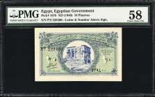 EGYPT. Royal Government of Egypt. 10 Piastres, ND (1940). P-167b. PMG Choice About Uncirculated 58.

Estimate: $100.00 - $200.00