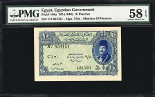 EGYPT. Royal Government of Egypt. 10 Piastres, 1940. P-168a. PMG Choice About Uncirculated 58 EPQ.

Estimate: $100.00 - $150.00