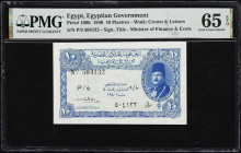 EGYPT. Royal Government of Egypt. 10 Piastres, 1940. P-168b. PMG Gem Uncirculated 65 EPQ.

Estimate: $200.00 - $400.00