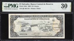 EL SALVADOR. Banco Central de Reserva de El Salvador. 25 Colones, 27.12.1966. P-104b. PMG Very Fine 30.
PMG Comments "Stains."

Estimate: $200.00 -...