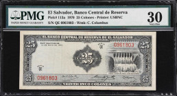 EL SALVADOR. Banco Central de Reserva de El Salvador. 25 Colones, 12.5.1970. P-113a. PMG Very Fine 30.

Estimate: $200.00 - $400.00