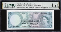 FIJI. Government of Fiji. 5 Shillings, 28.4.1961. P-51b. PMG Choice Extremely Fine 45 EPQ.

Estimate: $100.00 - $200.00