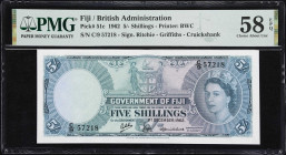 FIJI. Government of Fiji. 5 Shillings, 1.12.1962. P-51c. PMG Choice About Uncirculated 58 EPQ.

Estimate: $150.00 - $300.00