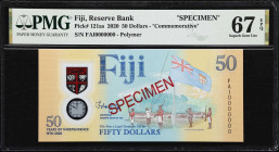 FIJI. Lot of (2). Reserve Bank of Fiji. 7 & 50 Dollars, 2020 (ND 2022). P-121as & 122s. Specimen. PMG Superb Gem Uncirculated 67 EPQ.

Estimate: $10...
