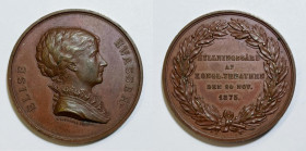 SVEZIA. Medaglia 1875 Elise Hwesser attrice teatrale (1831-1894). Opus: Lindberg. Ae; 44,8mm

FDC