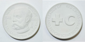 SVIZZERA. Croce Rossa. Henry Dunant. Madaglia in porcellana commemorativa del fondatore. Porcellana; 40mm

FDC