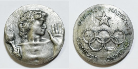 CONI. Medaglia Comitato Olimpico Nazionale Italiano 1960. Opus: Emilio Greco Ae argentato; 37,3mm

SPL