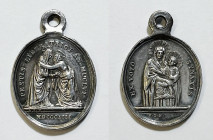MEDAGLIA religiosa a ex voto per la Peste del 1656. Madonna del Popolo di Marino 1853 Ag; 3,35gr. 20x18mm

qFDC

 RR