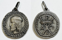 MEDAGLIA religiosa GesÃ¹ Cristo, Christus Vincit, Regnat, Imperat. Ni; 30mm

SPL