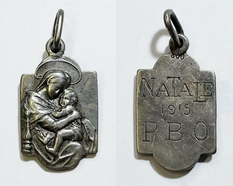 MEDAGLIA religiosa Madonna con Bambino. Natale 1930 Ag; 3gr; 1,8x8mm

SPL