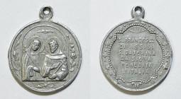 MEDAGLIA religiosa San Francesco Assisi e S. Caterina da Siena Al; 20mm

SPL
