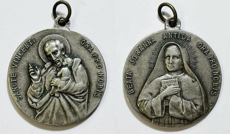 MEDAGLIA religiosa San Vincenzo e Beata Antida Ni; 28mm

SPL