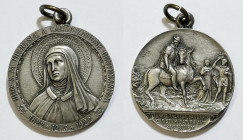 MEDAGLIA religiosa Santa Teresa 1922. 300 anni dalla canonizzazione Ni; 32mm

SPL