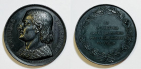 PERSONAGGI. GIOVANNI BOCCACCIO (1313-1375). Medaglia in onore di Giovanni Boccaccio. Opus: N. Cerbara. Ae; 41,5mm

qFDC