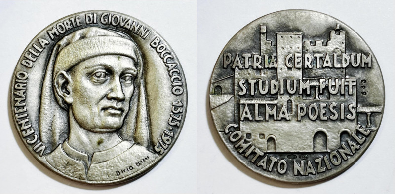 PERSONAGGI. GIOVANNI BOCCACCIO. Medaglia per il VI centenario della morte di Boc...