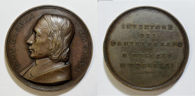 PERSONAGGI. GIOVANNI CASELLI DA SIENA (1815-1891). Medaglia 1894 in omaggio a Giovanni Caselli. Opus: Maluberti. Ae; 55,5mm

qFDC

 Colpetto al bo...