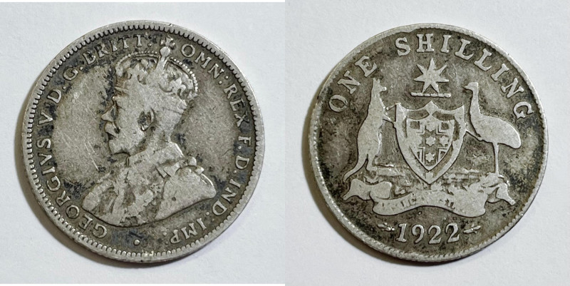 AUSTRALIA. Giorgio V (1910-1936). 1 scellino 1922. KM 26; Ag; 5,45gr

MB/BB