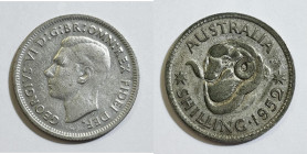 AUSTRALIA. Giorgio VI (1936-1952). 1 scellino 1952. KM 46; Ag; 5,45gr

qBB