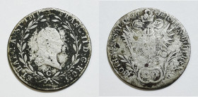 AUSTRIA. Francesco II (1792-1806). 20 kreuzer 1806 C "Praga". KM 2140; Ag; 6,70gr

MB