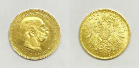 AUSTRIA. Francesco Giuseppe. 10 Corone 1912 KM 2816; Au; 3,39gr.

qFDC