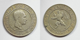 BELGIO. Leopoldo I. 20 Cent. 1861 Cu Ni

BB

 Legenda "Belges"