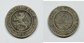 BELGIO. Leopoldo I. 10 Cent. 1862 KM 22; Cu Ni

BB

 Legenda "Belges"