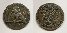 BELGIO. Leopoldo I. 5 cent 1833 Cu

qBB

 Legenda "Belges"