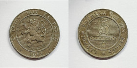 BELGIO. Leopoldo I. 5 Cent 1861 Cu Ni

SPL

 Legenda "Belges"