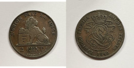 BELGIO. Leopoldo I. 2 cent 1846 Cu

BB

 Legenda "Belges"