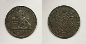 BELGIO. Leopoldo I. 2 cent 1856 Cu

BB

 Legenda "Belges"