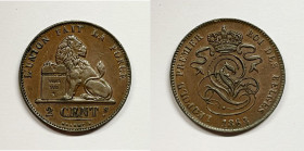 BELGIO. Leopoldo I. 2 cent 1864 Cu

SPL

 Legenda "Belges"