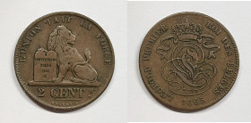 BELGIO. Leopoldo I. 2 Cent 1865

BB

 Legenda "Belges"