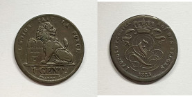 BELGIO. Leopoldo I. 1 Cent 1835 KM 1; Cu

BB

 Legenda "Belges"
