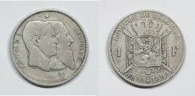 BELGIO. Leopoldo II. 1 Franco 1880. KM 38; Ag; 5gr. 

BB