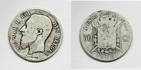 BELGIO. Leopoldo II. 50 Cent 1886 KM 27; Ag; 2,5gr.

MB

 Legenda "Belges"