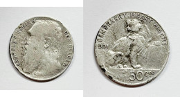 BELGIO. Leopoldo II. 50 Cent 1901 KM 27; Ag; 2,5gr.

qBB

 Legenda "Belgen"