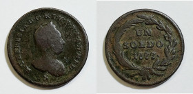 MILANO. REGNO LOMBARDO VENETO. Maria Teresa (1740-1780). Soldo 1777 (zecca di Schmollnitz). MIR 440/1; Cu; 7,50gr

MB