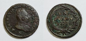 MILANO. REGNO LOMBARDO VENETO. Maria Teresa (1740-1780). Soldo 1777 (zecca di Schmollnitz). MIR 440/1; Cu; 6,50gr

MB