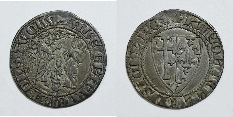 NAPOLI. REGNO DI NAPOLI. Carlo I d'AngiÃ² (1266-1285). Saluto-carlino in argento...