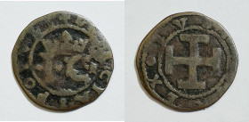 NAPOLI. REGNO DI NAPOLI. Giovanna e Carlo d'Asburgo (1516-1519). Sestino. P.R. 3; Cu; 2,04gr

MB