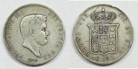 NAPOLI. Regno di Napoli. Ferdinando II. 120 Grana 1841 Gig. 67; Ag. 27,47gr.

qBB