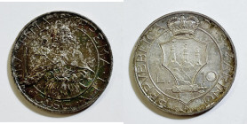 SAN MARINO. Vecchia monetazione. 10 lire 1937. Gig. 15; Ag; 10gr

SPL/FDC

 Bellissima patina