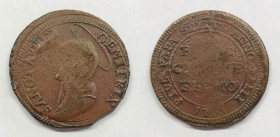 FERMO. STATO PONTIFICIO. Pio VI (1775-1799). Madonnina da 5 Baiocchi 1797 a. XXIII Munt. 314; Cu

MB

 RRR