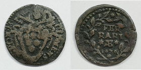 FERRARA. Stato Pontificio. Clemente X (1670-1676). Mezzo Bolognino. Munt 62b; Cu; 7,04gr.

qBB